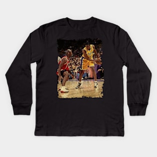 Eddie Jones vs Michael Jordan, 1998 Kids Long Sleeve T-Shirt